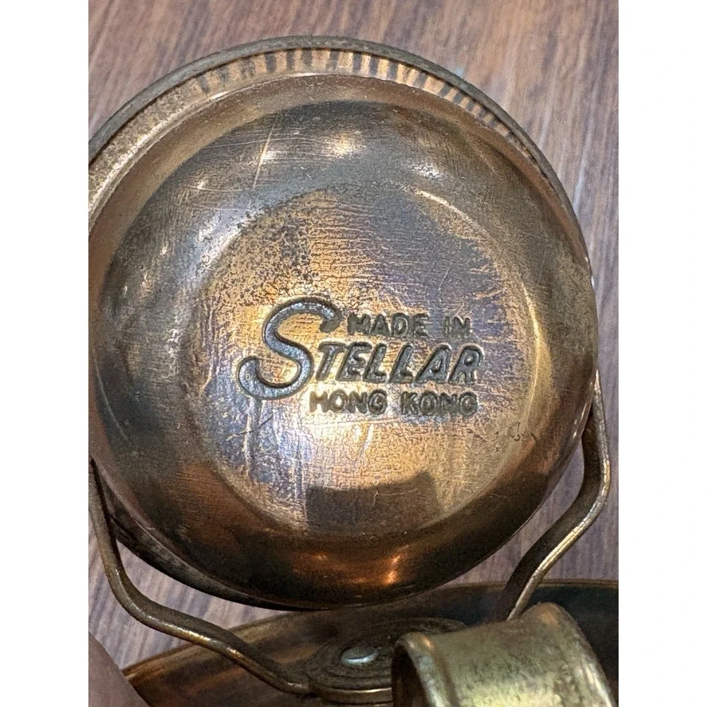 Vintage Stellar Kerosene Oil Copper Wick Lamp Walking Light Hong Kong 2Set READ!